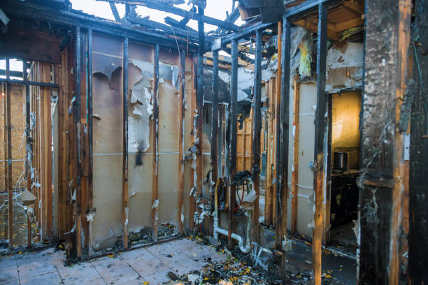 Professional Fire Damage Restoration technician working in Hamilton, VA